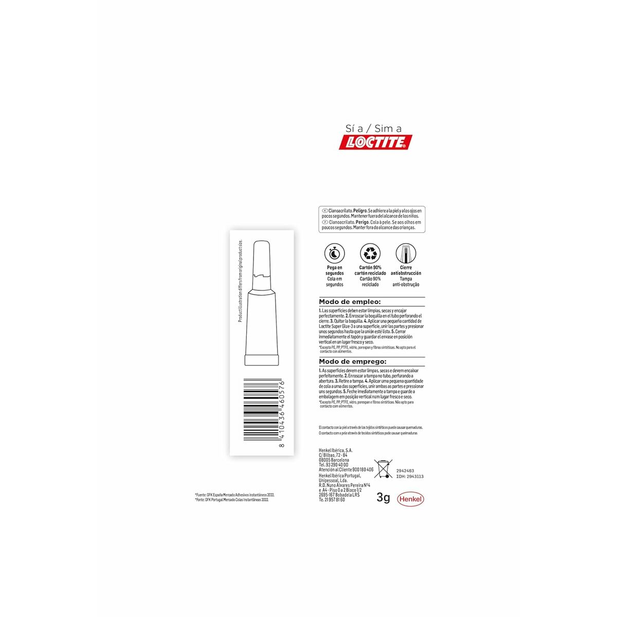 Lepilo Loctite SuperGlue-3 2943113 3 g Gel